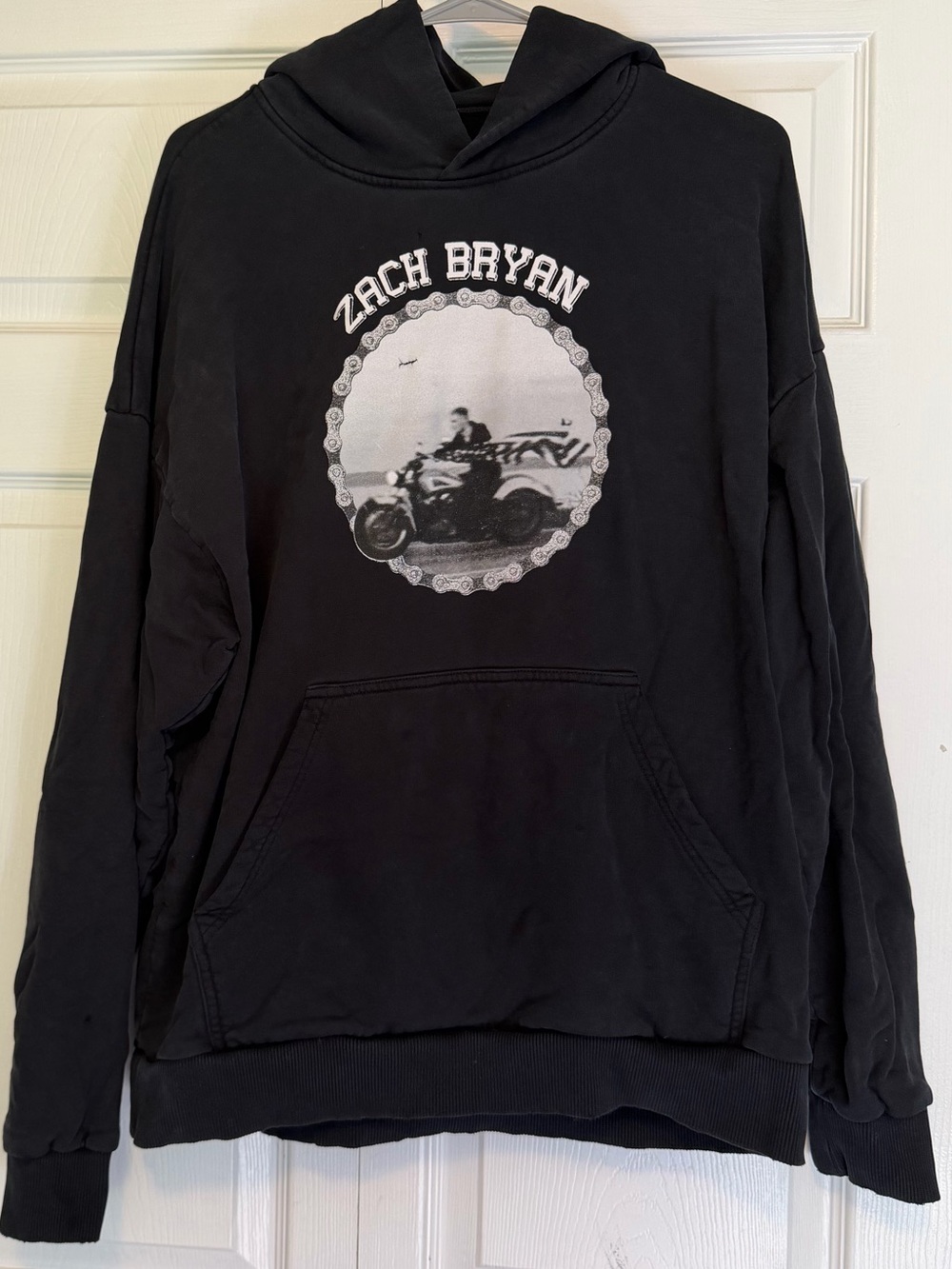 Zach Bryan Quittin’ Time Tour Black Graphic Hoodie